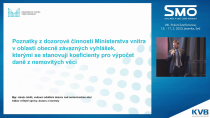 Poznatky z dozorové praxe MV k OZV o stanovení koeficientu pro výpočet daně z nemovitostí